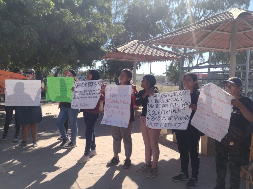 Manifestación en El Campestre en apoyo a huelga de hambre en Culiacán