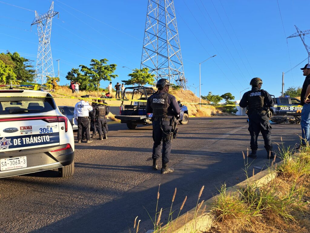 Área asegurada donde ocurrió choque que dejo sin vida a un hombre al sur de Culiacán