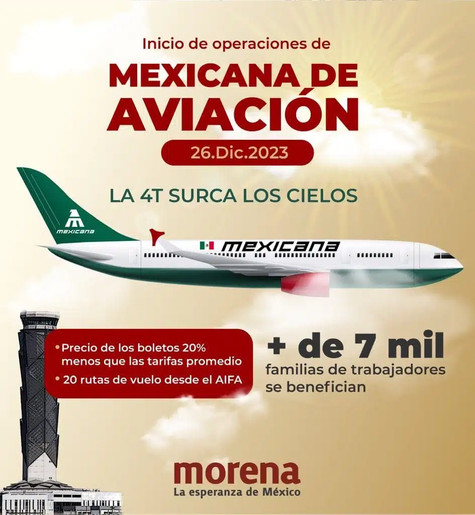 Inicio de operaciones de Mexicana de Aviación