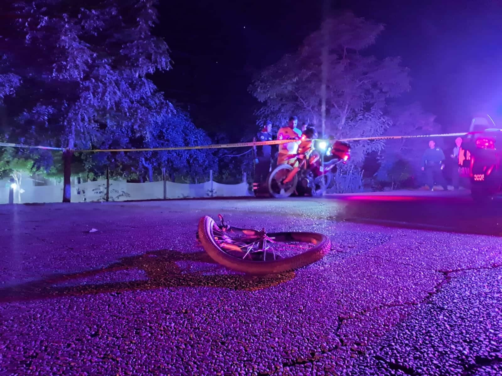 Bicicleta tirada en la que viajaba la víctima