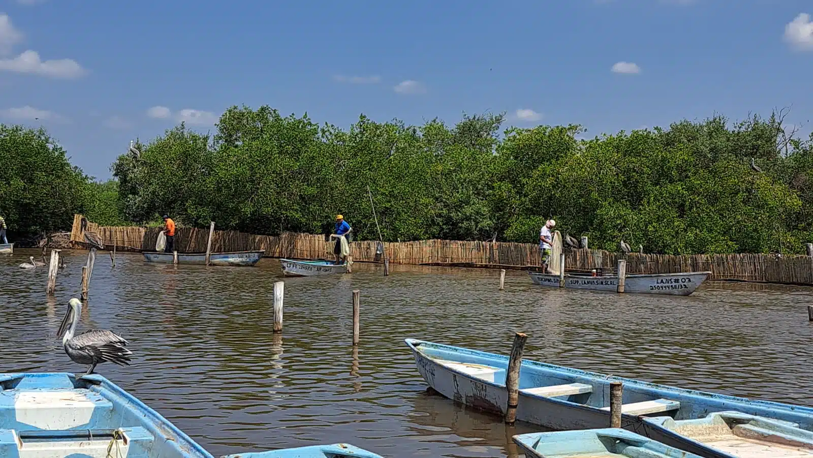 Pescadores ribereños de El Ostial