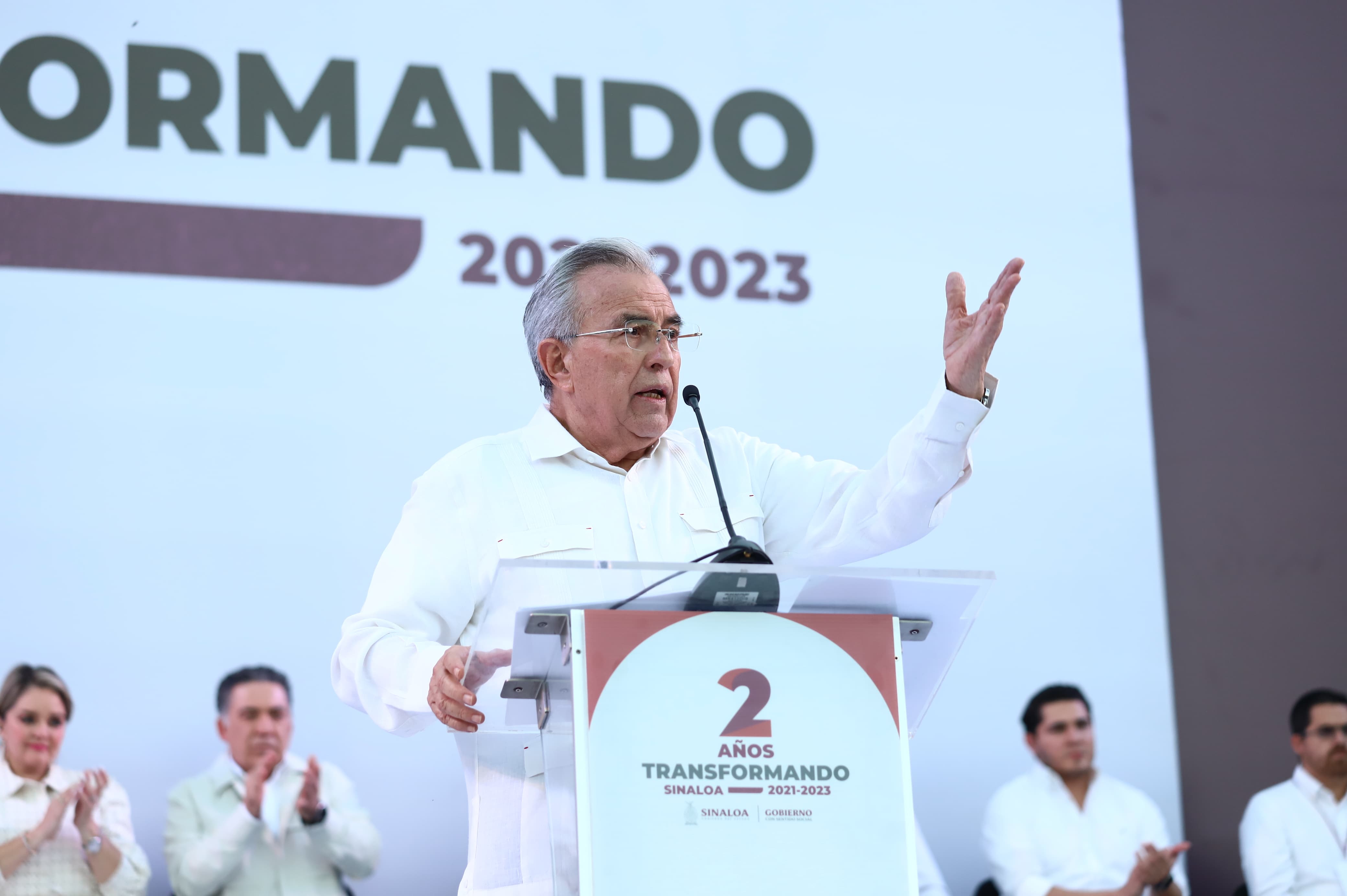 Rubén Rocha Moya en su Segundo Informe de Gobierno