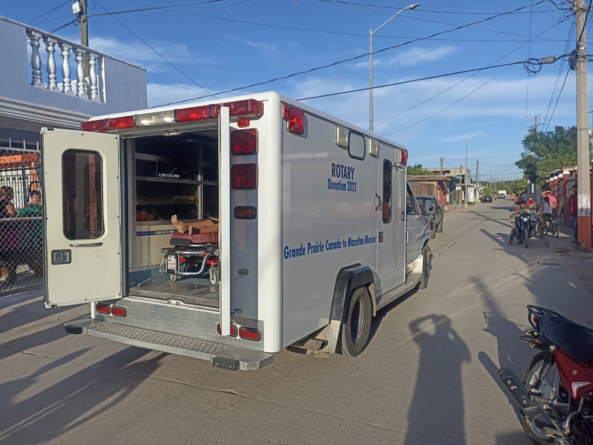 Ambulancia que transportó al menor atropellado