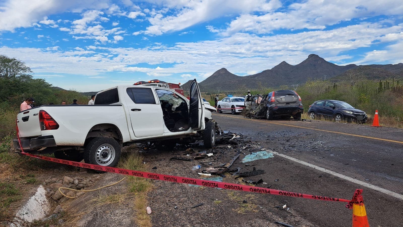 Accidente tipo choque en Guamúchil