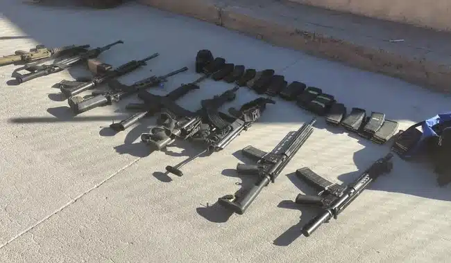 Armas decomisadas en Sonora