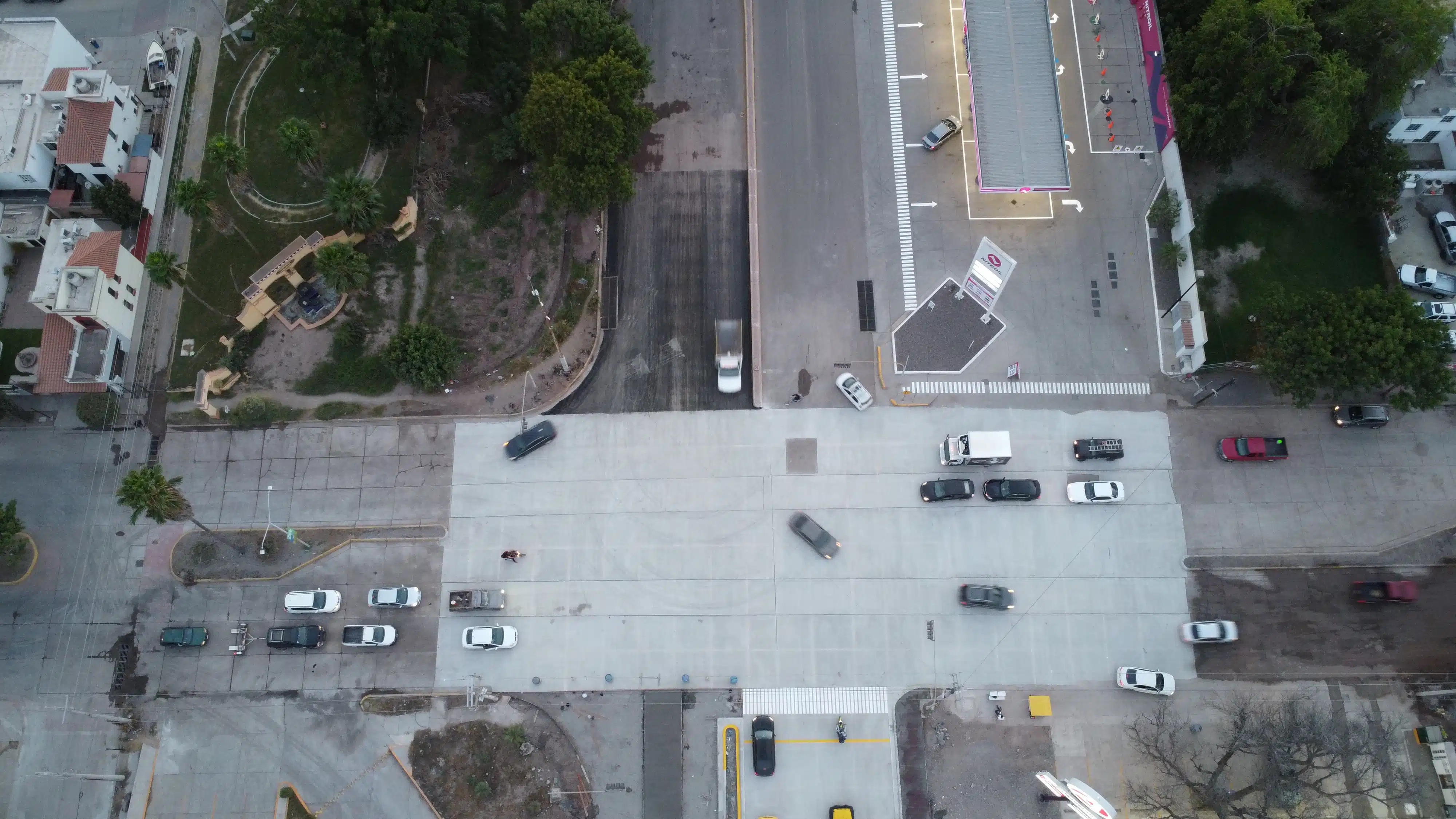 Obra de pavimentación en el bulevar Antonio Rosales