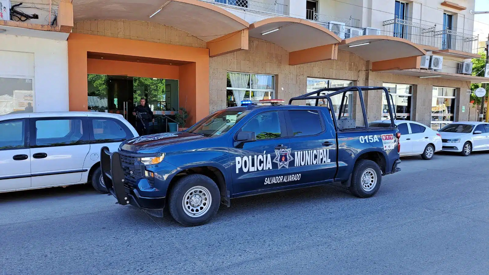 Camioneta de la policía municipal.