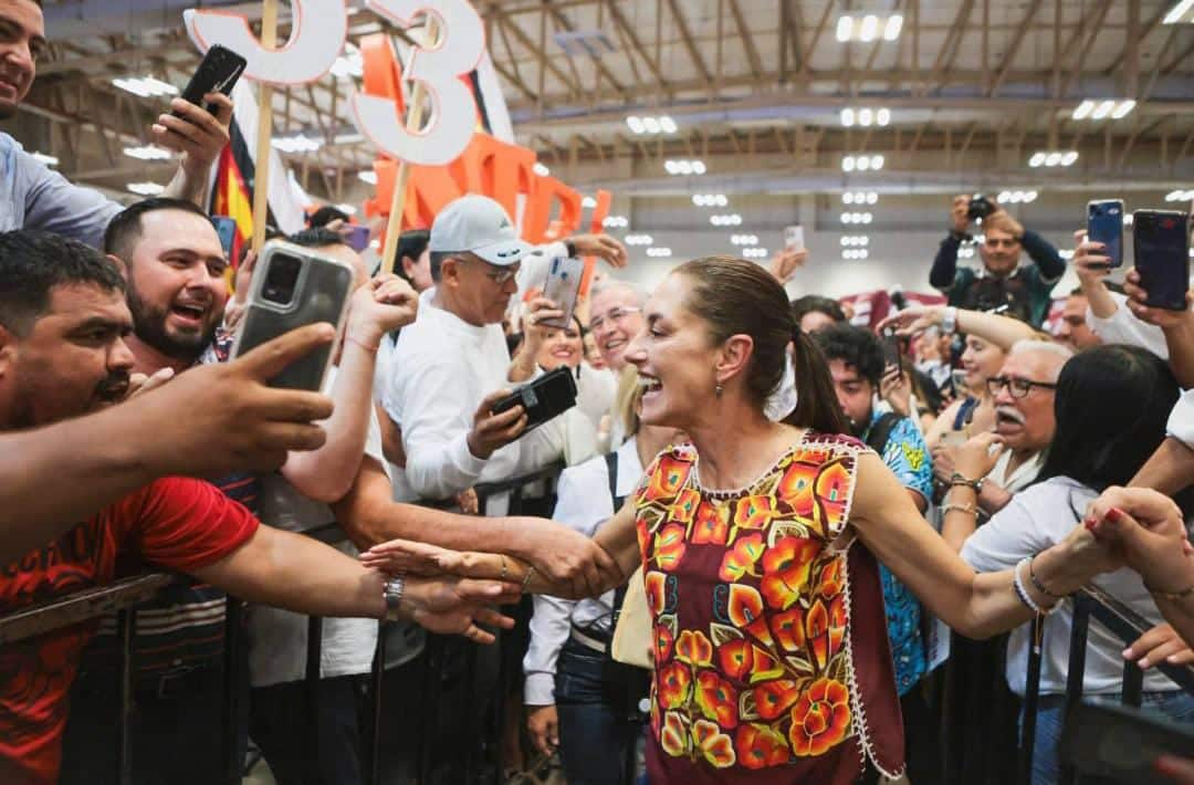 diciembre Claudia Sheinbaum Pardo continúa su paso por la zona norte de México