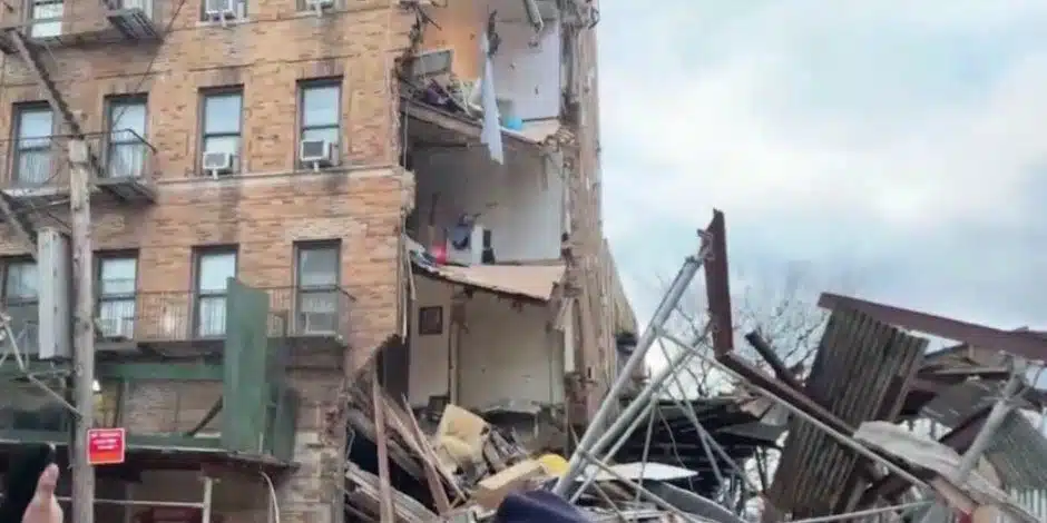 Edificio de seis pisos se derrumba en el Bronx