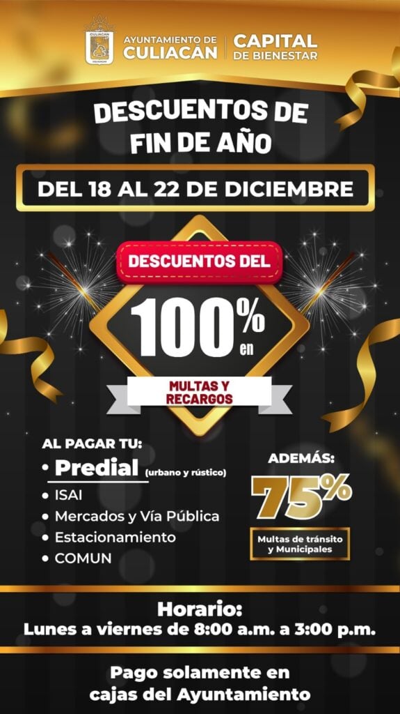 Descuentos de fin de año en Culiacán