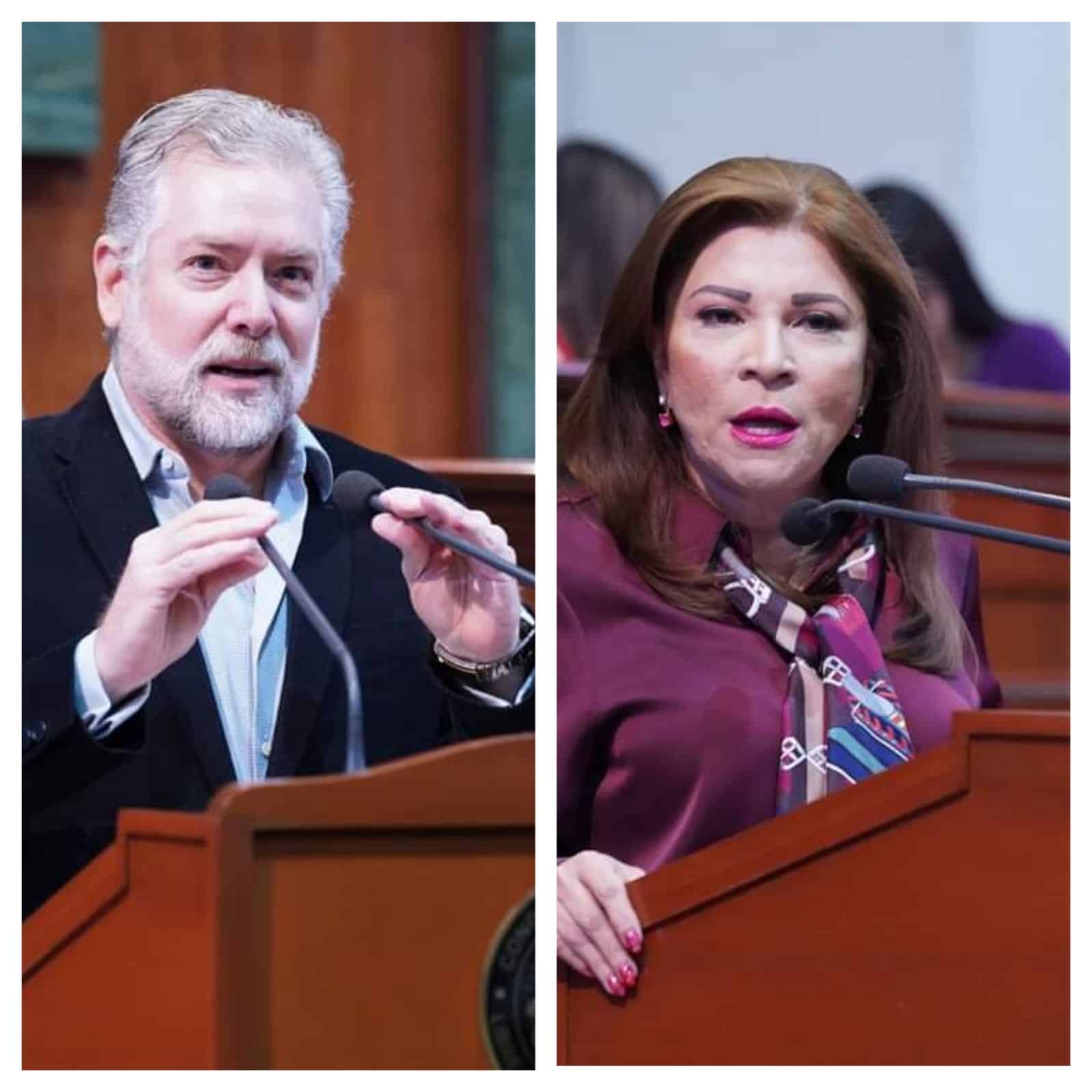 Luis Javier de la Rocha yvGloria Himelda Félix discutieron durante la sesión donde se abordó la Ley de Ingresos y Presupuesto de Egresos.