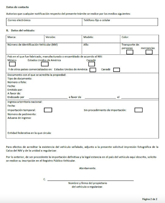 Regularización de autos cuyo NIV inicie con letra ¡Este es el documento