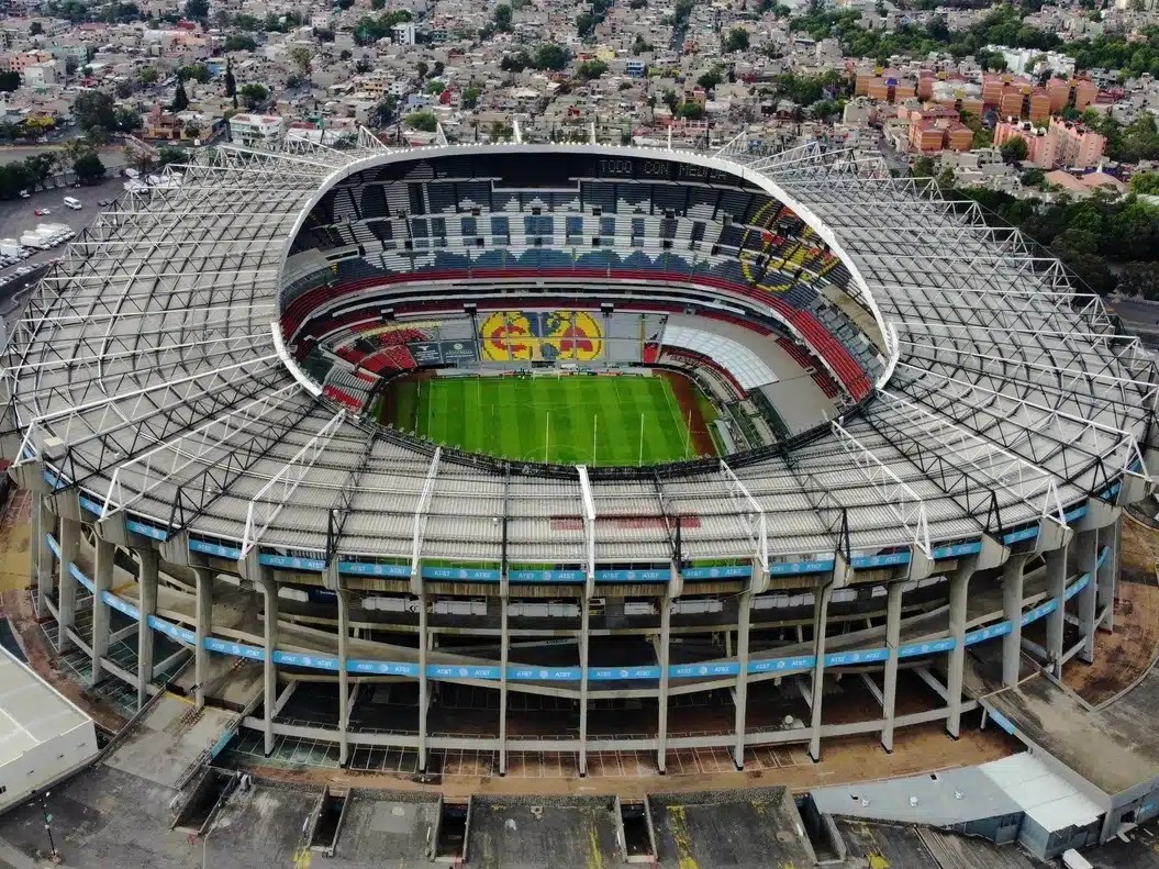Imagen aerea del estadio Azteca