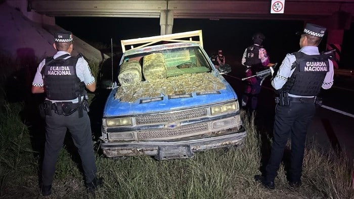 Guardias nacionales decomisan mariguana