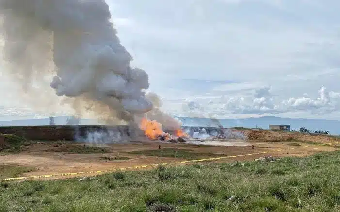 Hidalgo destruye 1.2 toneladas de pirotecnia decomisada