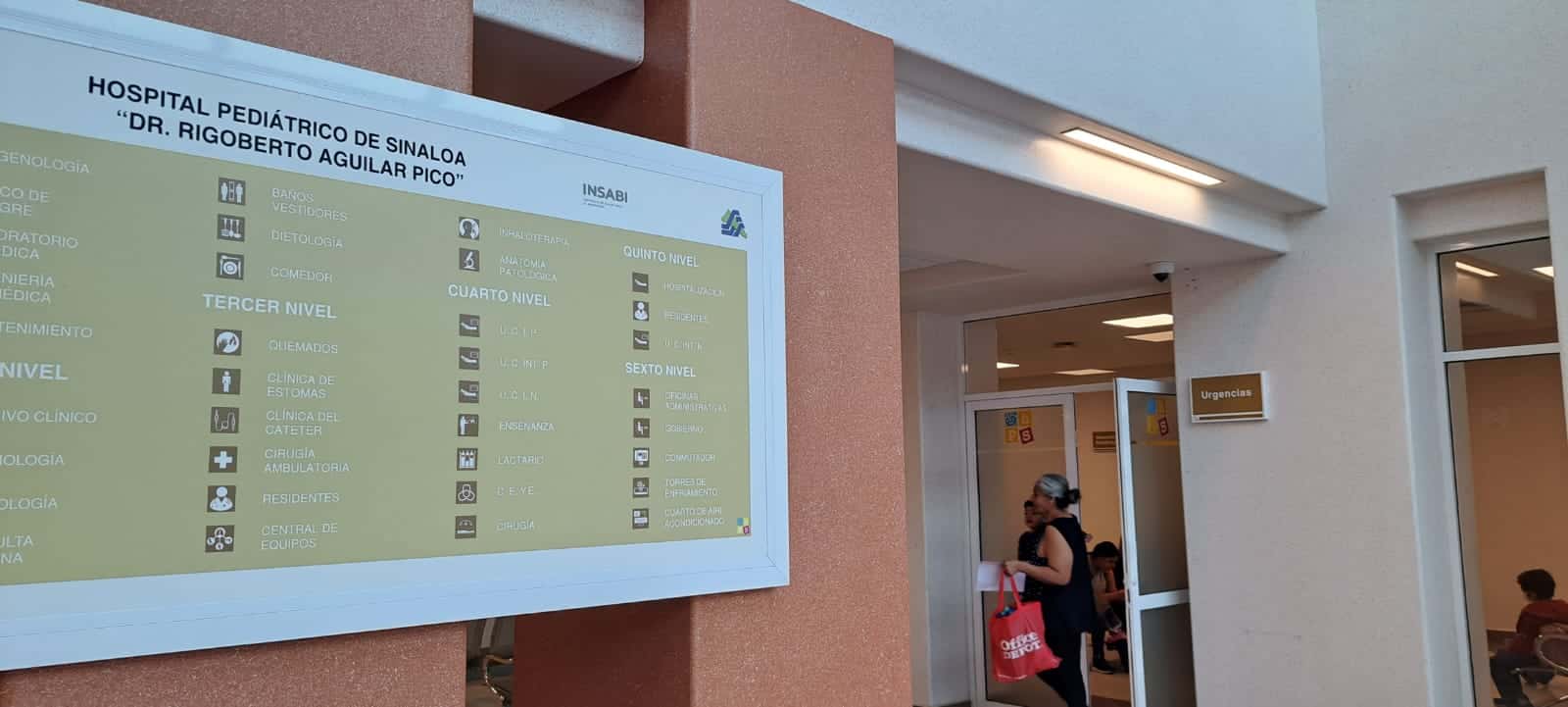 Áreas del Hospital Pediátrico de Sinaloa