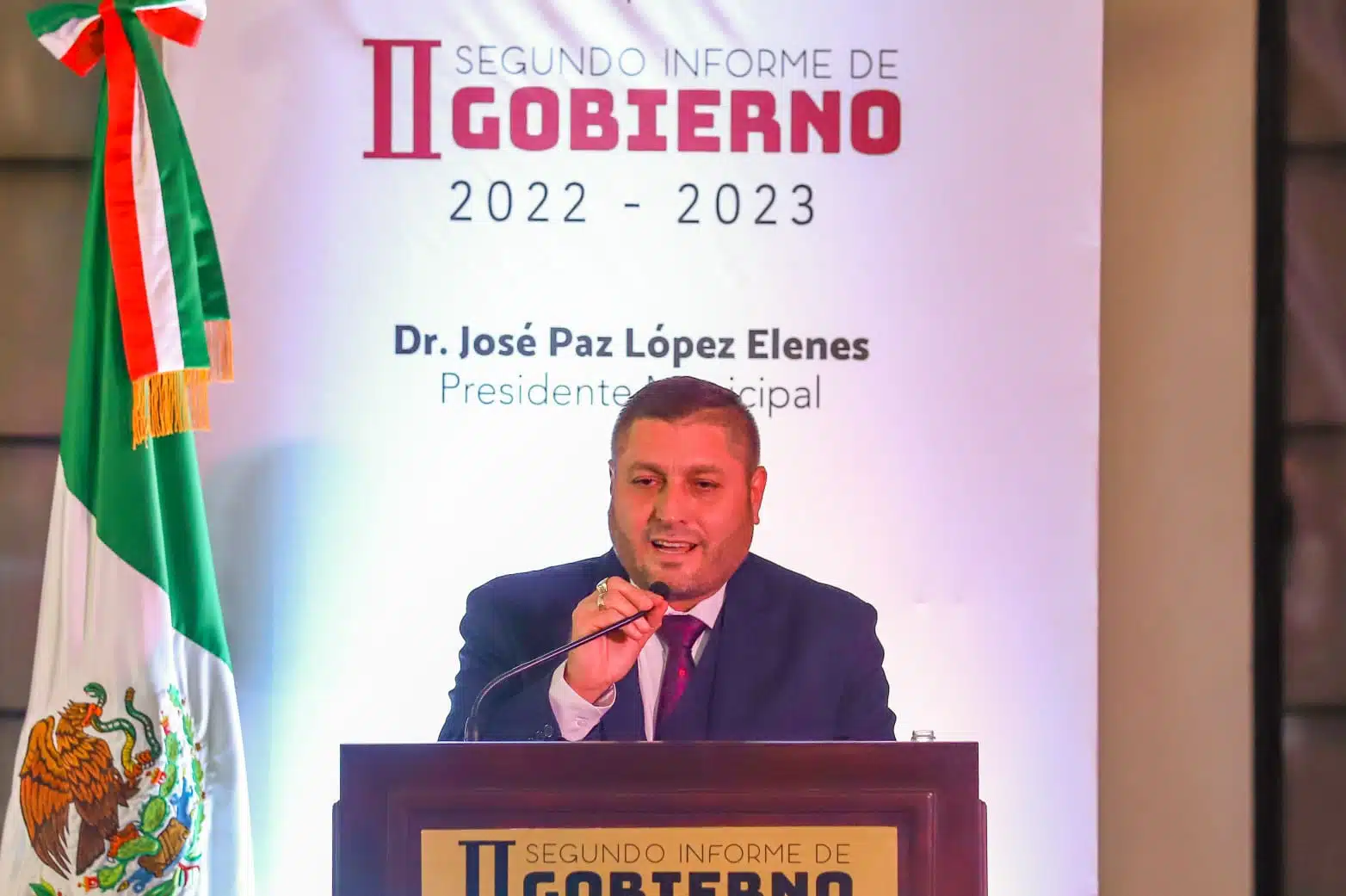 El alcalde José Paz López Elenes presentó su segundo informe al frente del ayuntamiento.