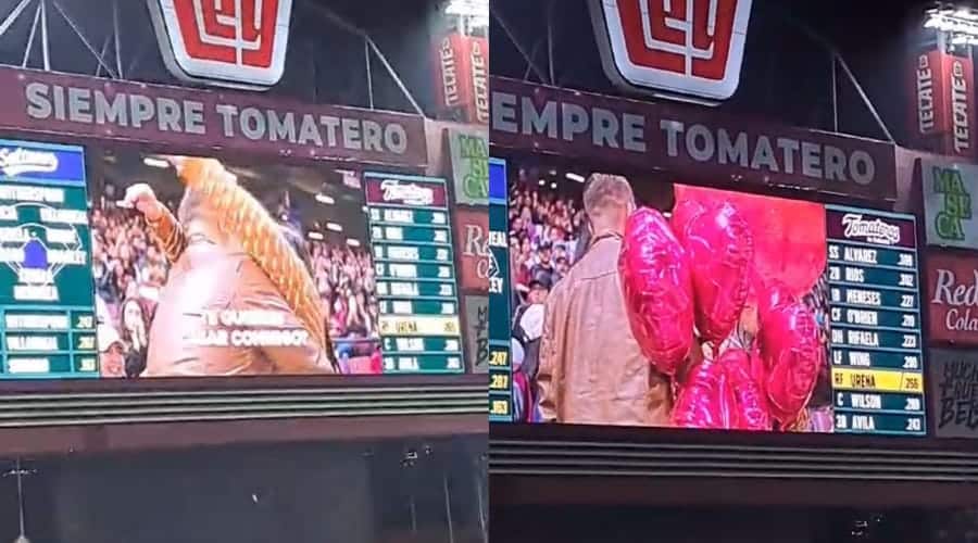 Un aficionado del equipo sinaloense se armó de valor y pidió matrimonio frente a las decenas de miles de personas presentes.