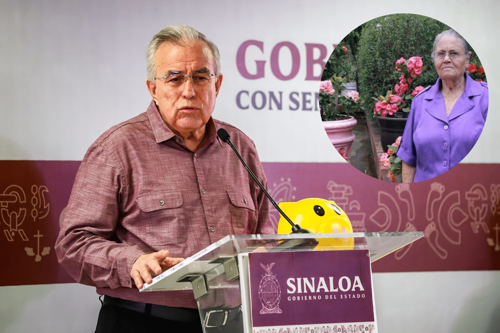 Rubén Rocha Moya y Doña Consuelo