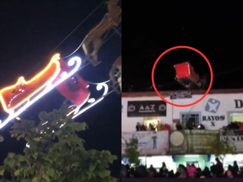Reviven accidente de Santa Claus en Tlaxcala
