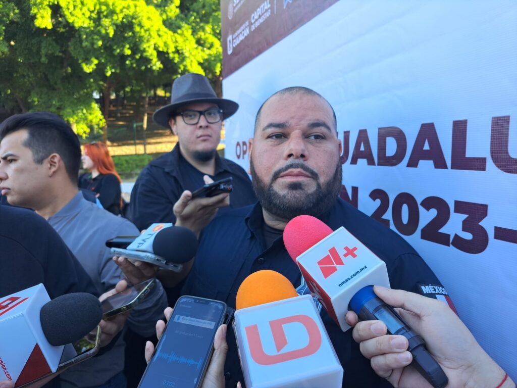 Sergio Antonio Leyva López en entrevista con los medios de comunicación en Culiacán