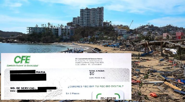 Playa y recibo de luz CFE