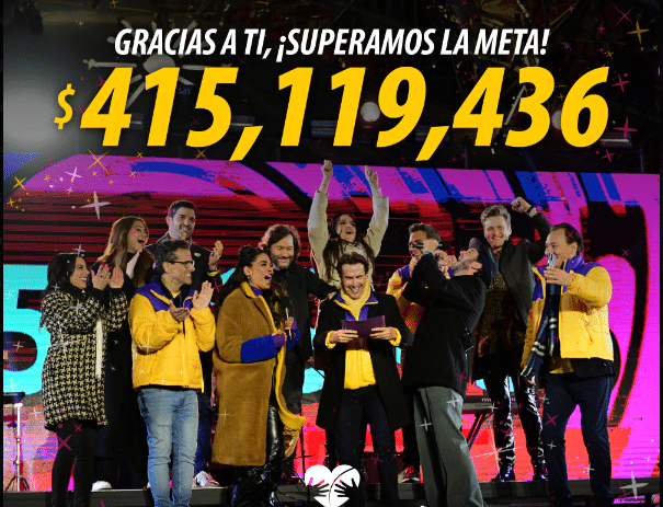 Teletón México 2023 supera su meta y llega a 415 millones de pesos