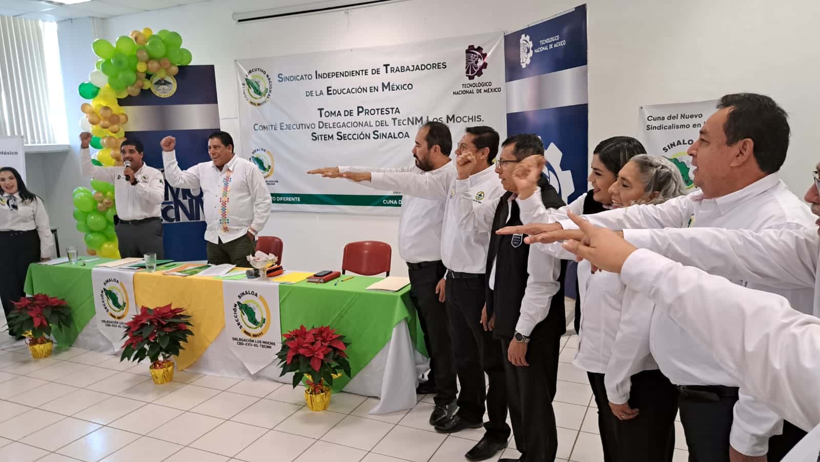 Toma de protesta a delegación sindical del Sitem en el Tec Los Mochis