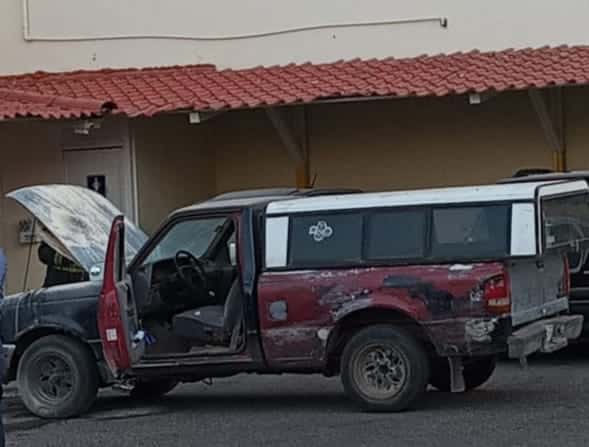 Camioneta en mal estado