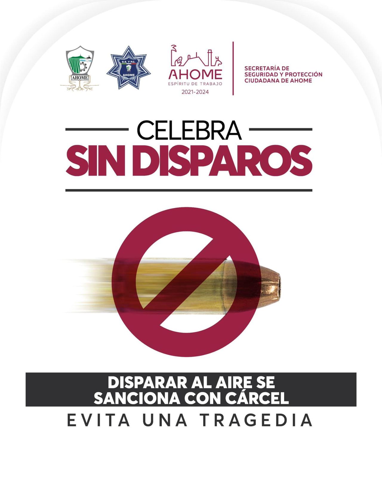 Logo anunciando los no disparos 