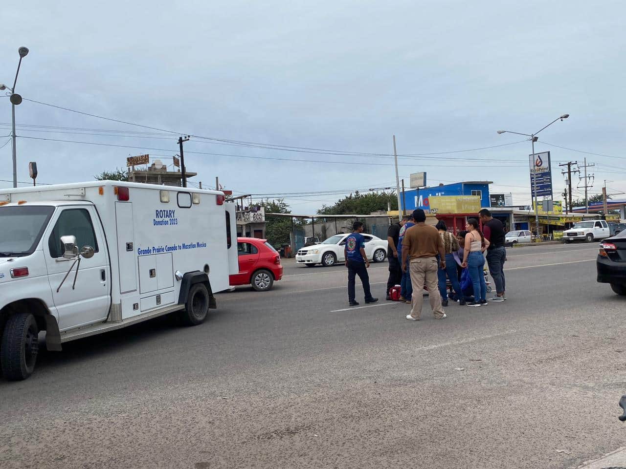 Ambulancia en lugar de accidente