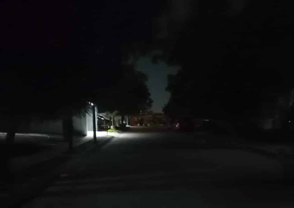 Colonia de Culiacán en oscuridad