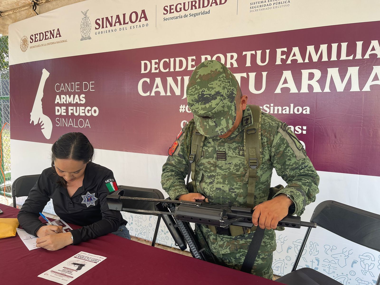 Militar en Canje de Armas de Fuego 2023