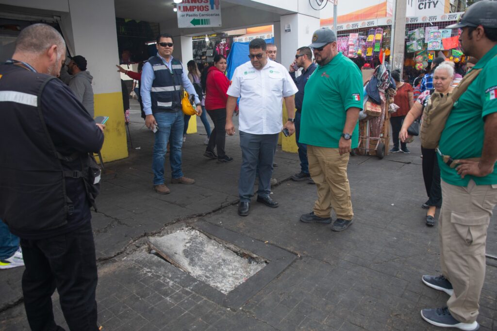 Autoridades revisando algunos desperfectos de infraestructura en Culiacán