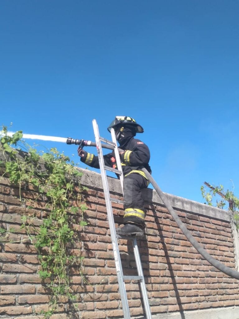 Incendio en lote baldío