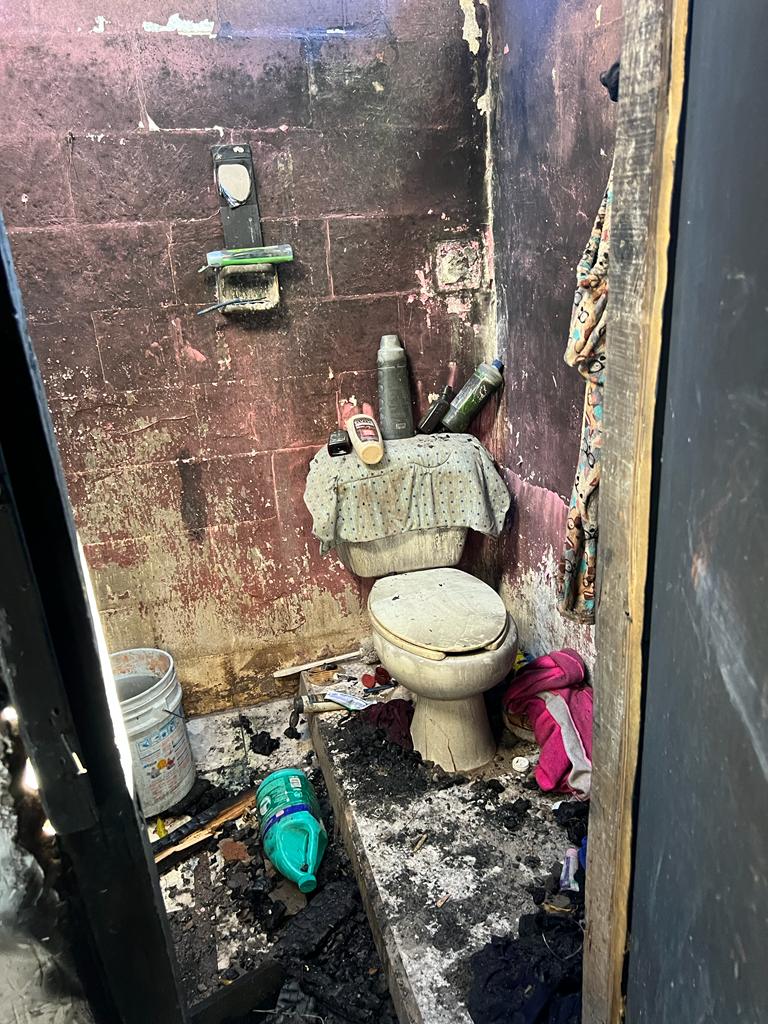 Casa tras incendio