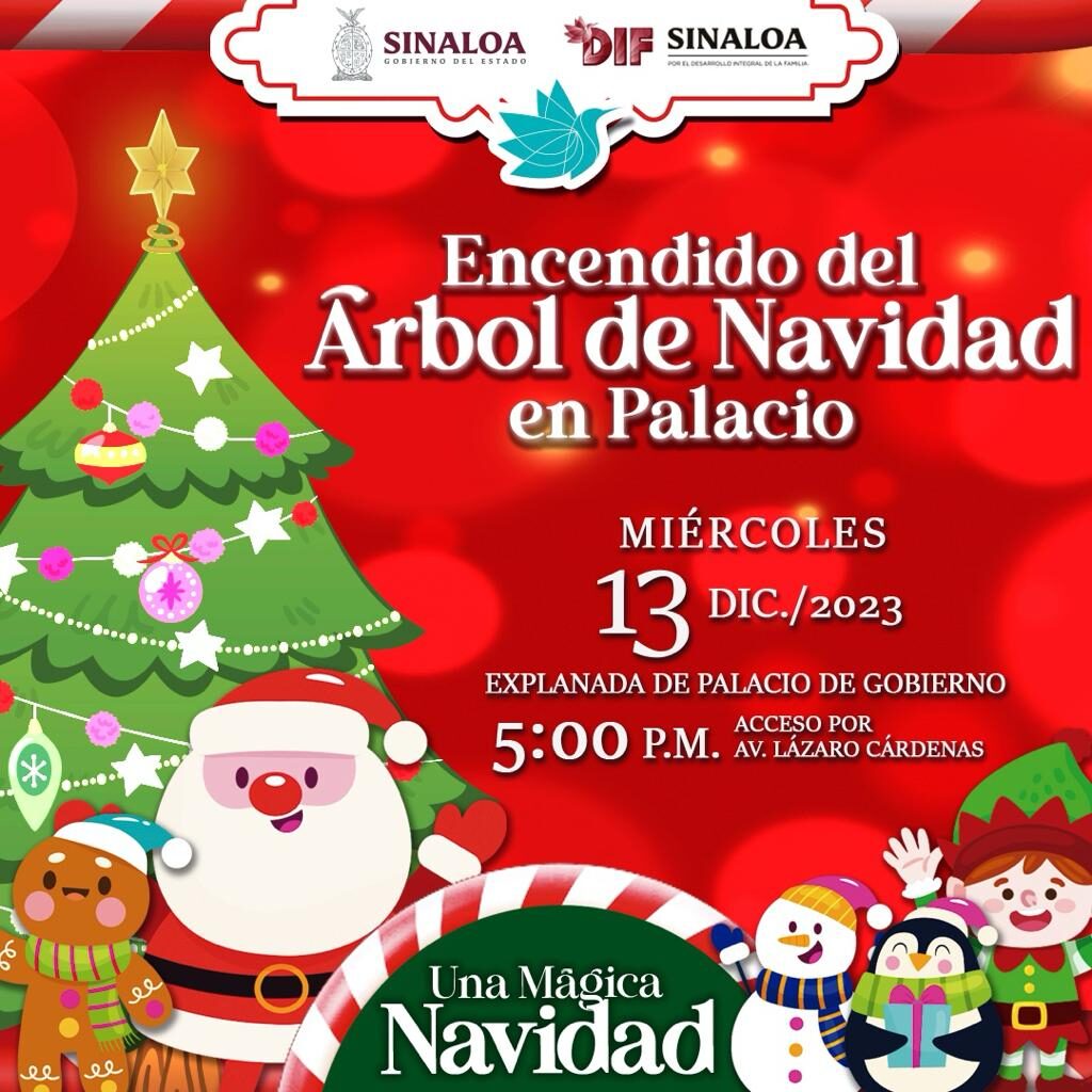 Invitación al encendido del árbol de navidad en el Palacio de gobierno 