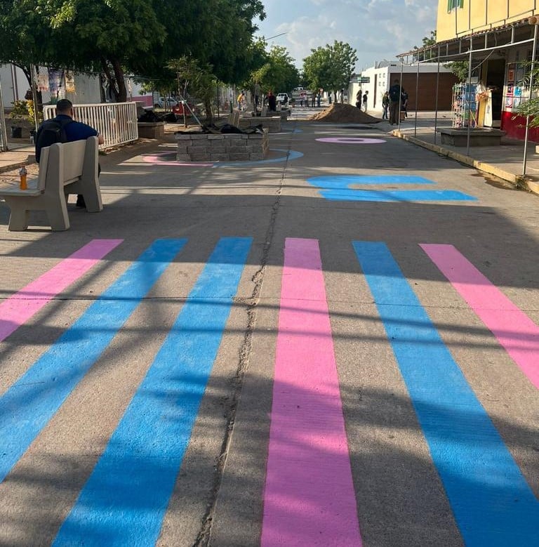 proyecto de peatonalización en el Jardín de Niños “Julia Pastrana”, ubicado en Alturas del Sur