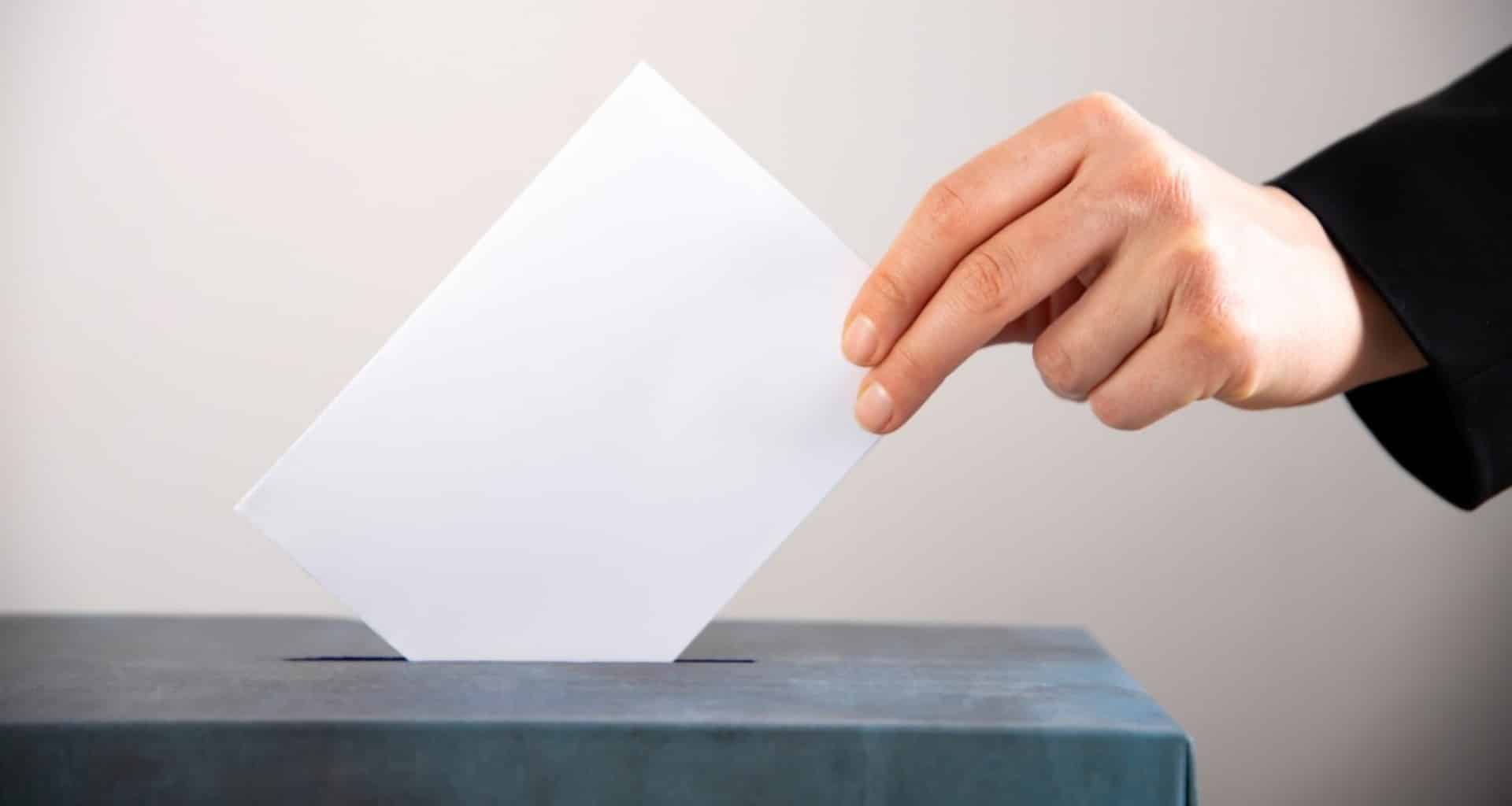 Persona votando