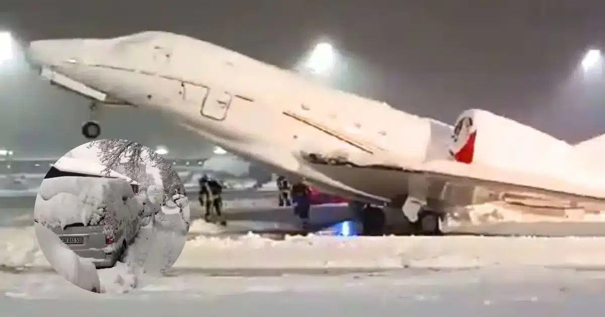 ¡Impresionante! Se congelan aviones en el Aeropuerto de Múnich