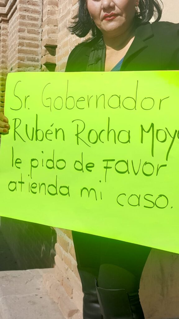 Mensaje dirigido al gobernador Rocha Moya