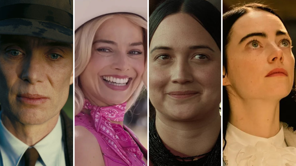 Cillian Murphy, Margot Robbie, Lily Gladstone, y Emma Stone en sus películas