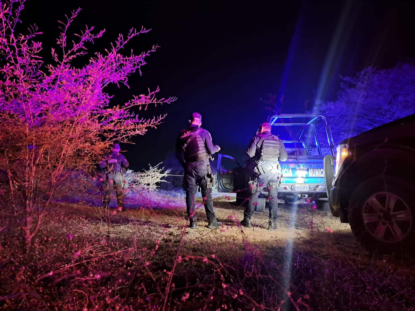 Policía Municipal en el lugar de los hechos
