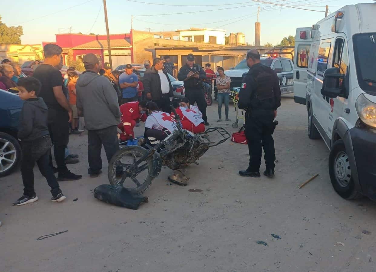 El accidente ocurrió en una de las calles del sector Valle Campestre de la sindicatura de Adolfo Ruiz Cortines.