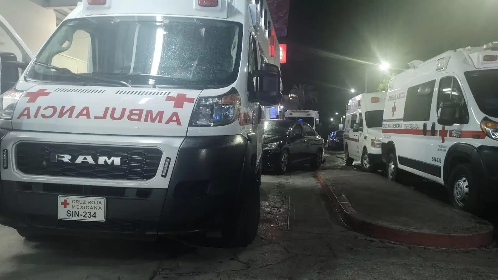 Ambulancia de la Cruz Roja en Culiacán