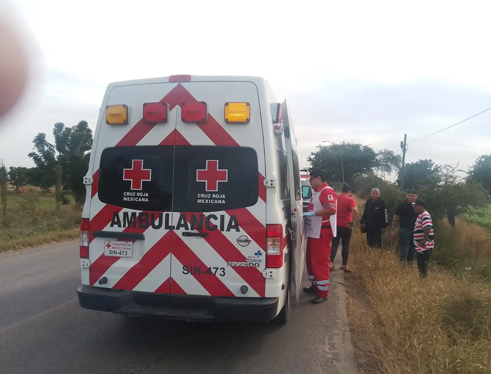 Ambulancia de la Cruz Roja Mexicana.