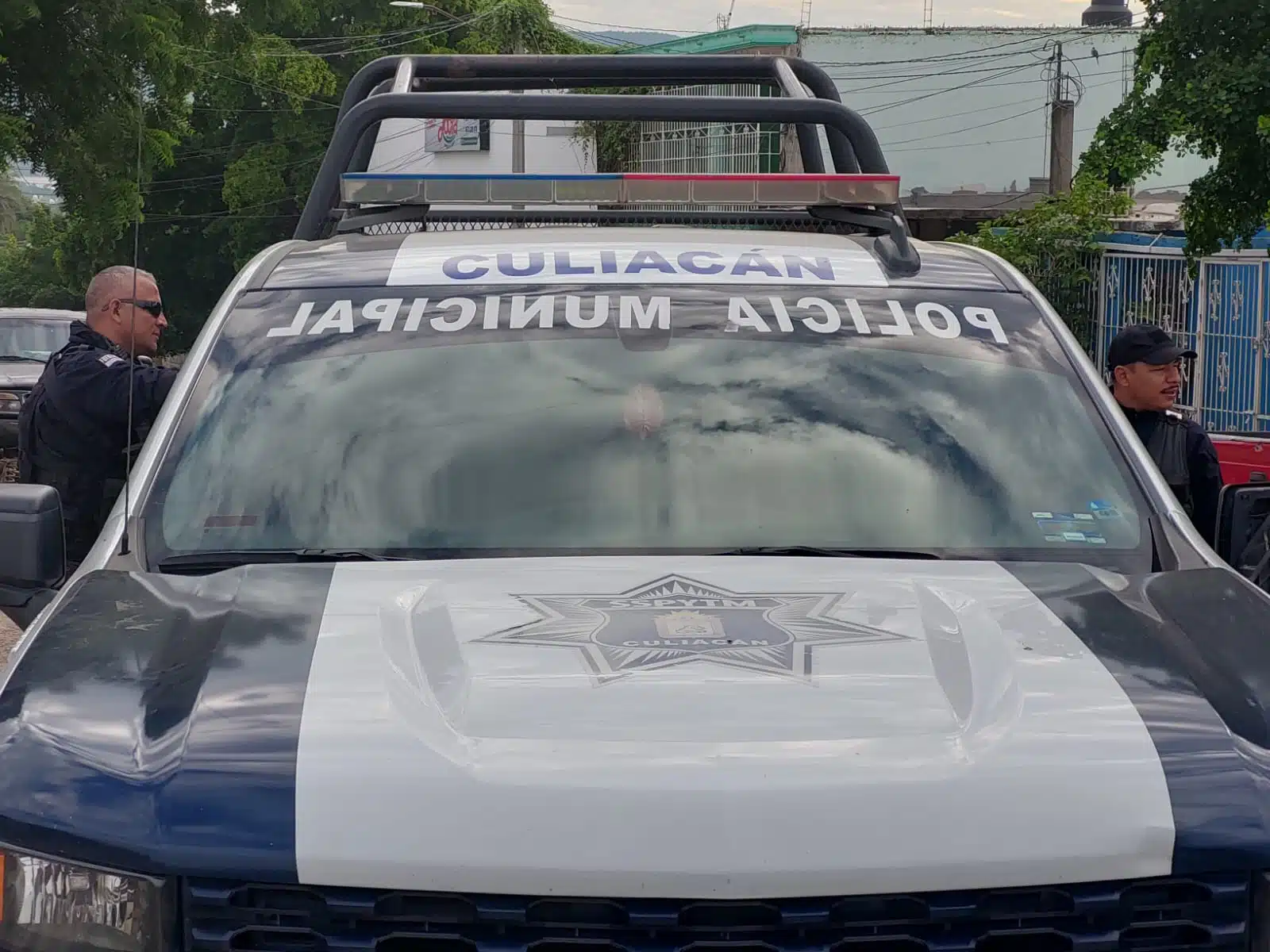 Camioneta de la policía municipal de Culiacán