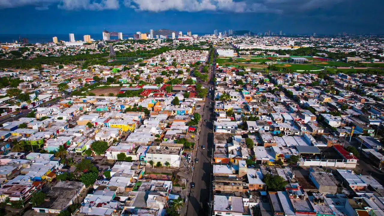 Ciudad de mazatlán, vista aerea.
