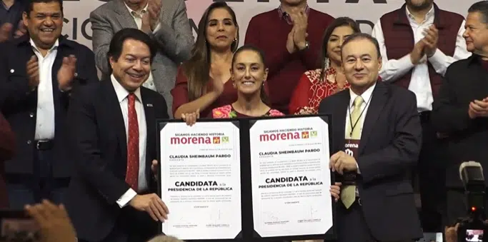 Claudia Sheinbaum es ratificada como candidata de Morena a la presidencia