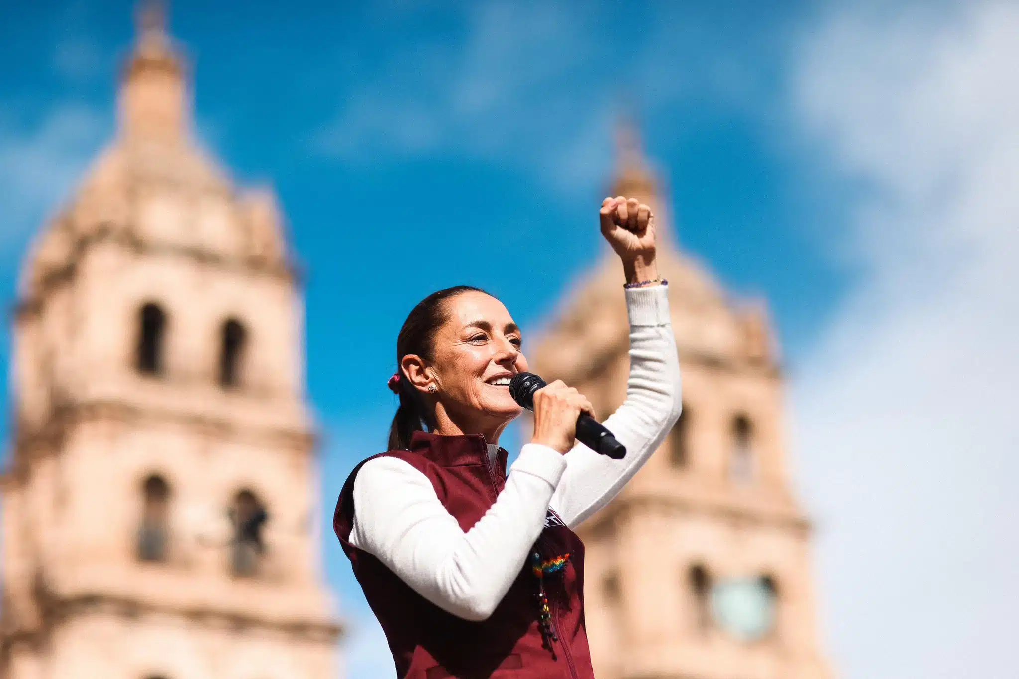 Claudia Sheinbaum realiza cierre de precampaña en el Monumento a la Revolución